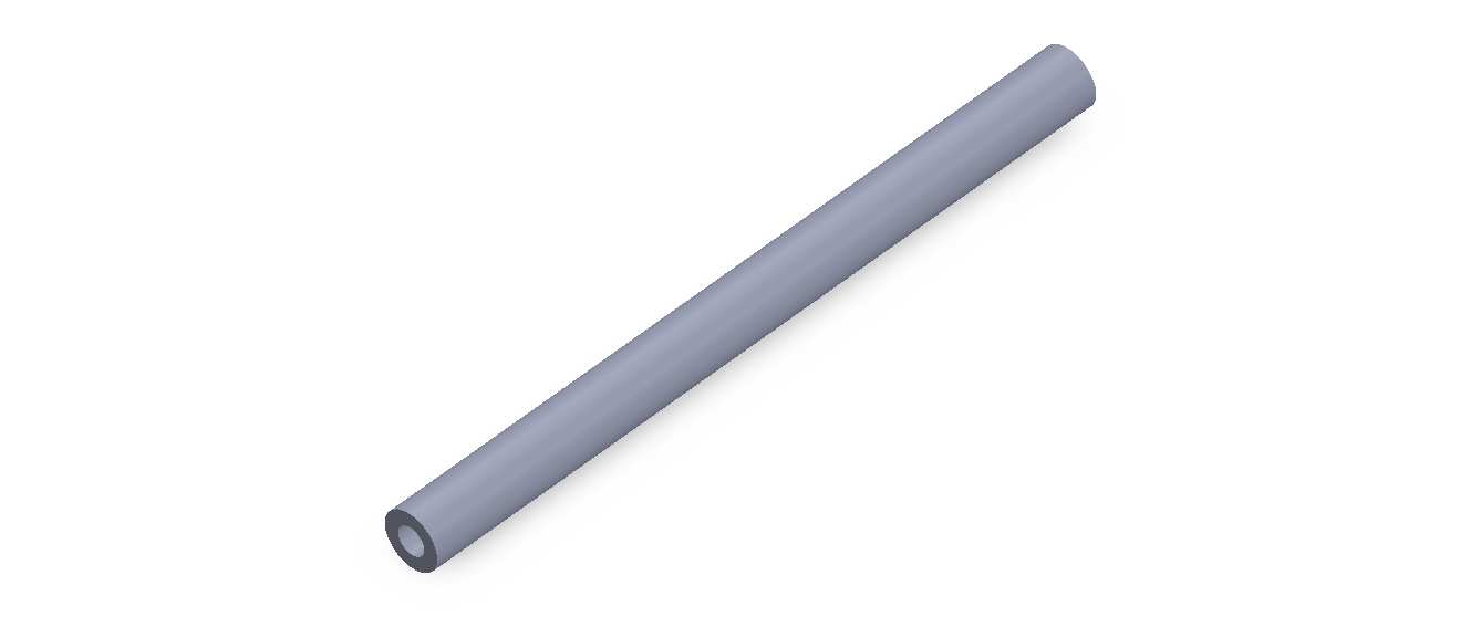 Perfil de Silicona TS400804 - formato tipo Tubo - forma de tubo
