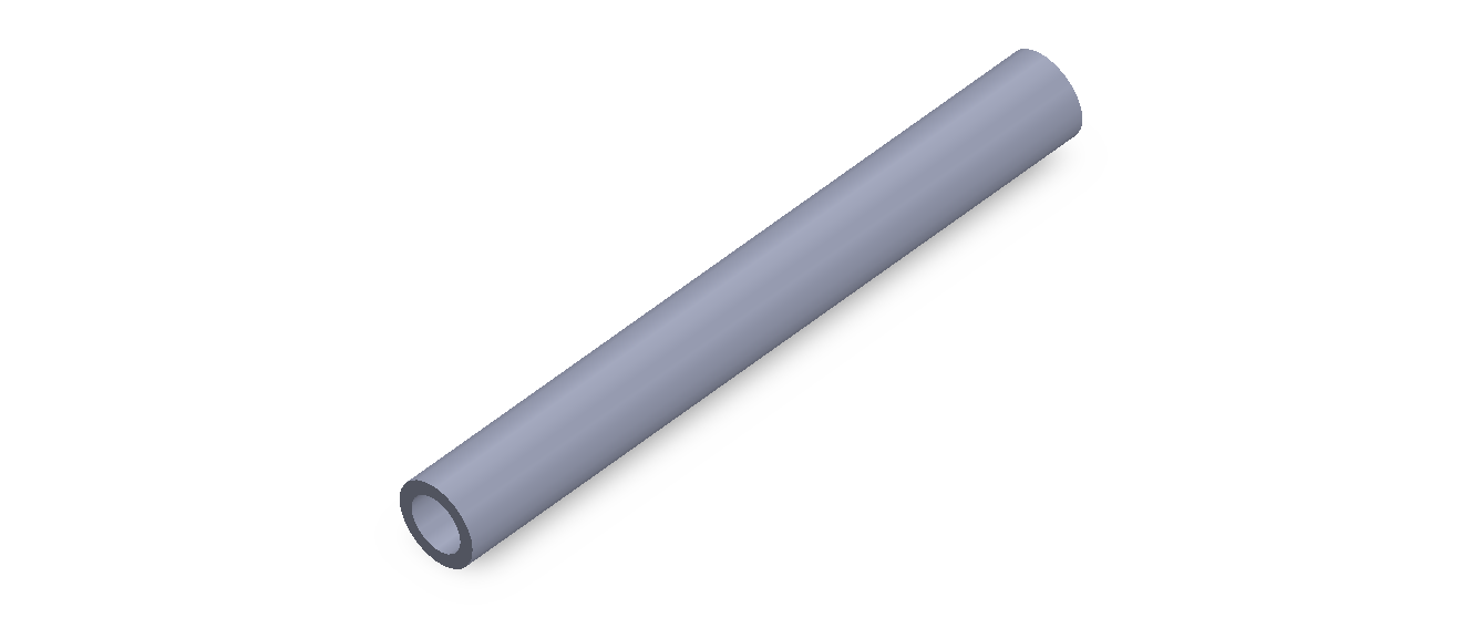 Perfil de Silicona TS401208 - formato tipo Tubo - forma de tubo