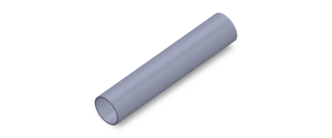 Perfil de Silicona TS402018 - formato tipo Tubo - forma de tubo