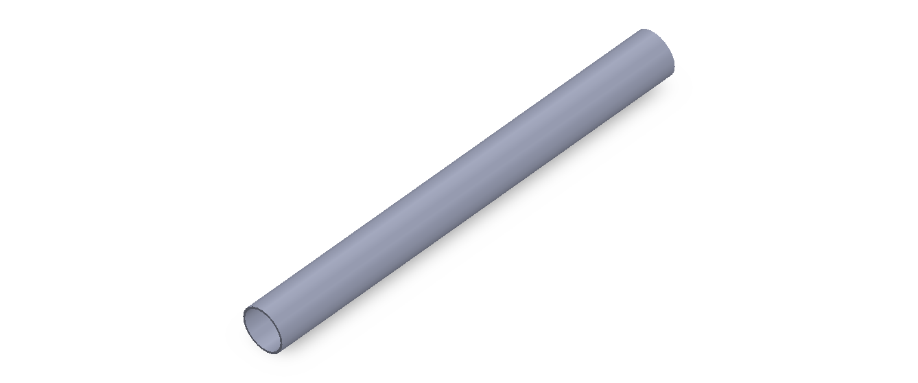 Perfil de Silicona TS501009 - formato tipo Tubo - forma de tubo