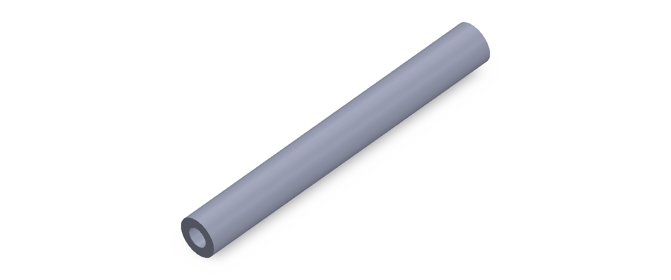 Perfil de Silicona TS501206 - formato tipo Tubo - forma de tubo