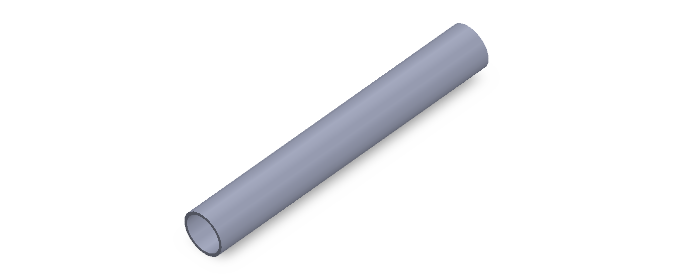 Perfil de Silicona TS501412 - formato tipo Tubo - forma de tubo
