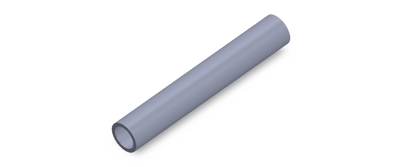 Perfil de Silicona TS501612 - formato tipo Tubo - forma de tubo