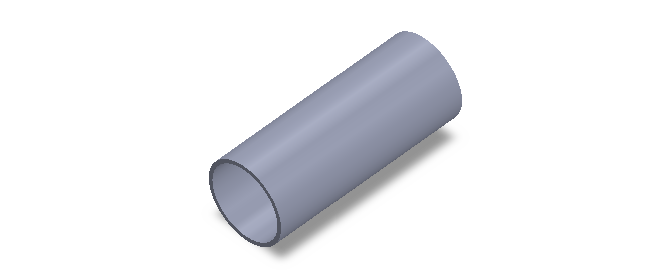Perfil de Silicona TS504036 - formato tipo Tubo - forma de tubo