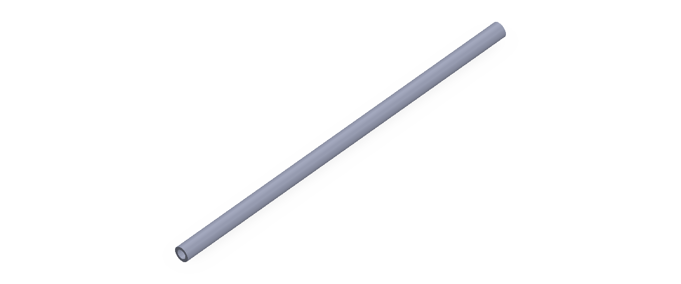 Perfil de Silicona TS600402,5 - formato tipo Tubo - forma de tubo