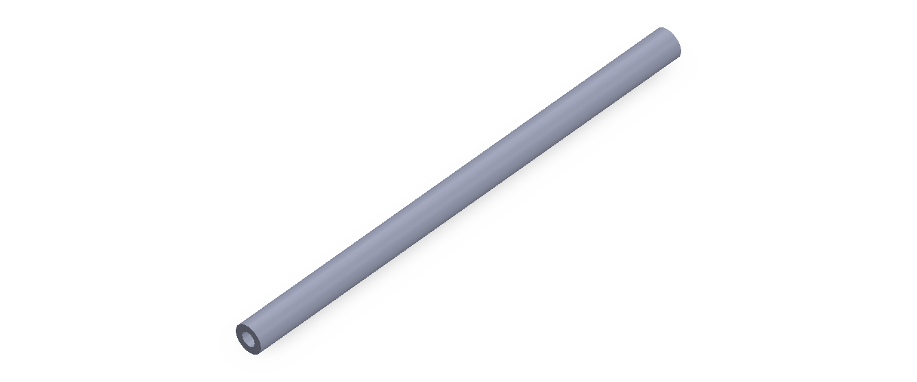Perfil de Silicona TS600603 - formato tipo Tubo - forma de tubo
