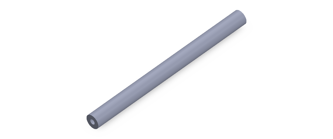 Perfil de Silicona TS600803 - formato tipo Tubo - forma de tubo