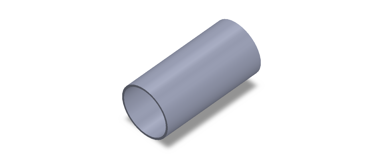 Perfil de Silicona TS604945 - formato tipo Tubo - forma de tubo