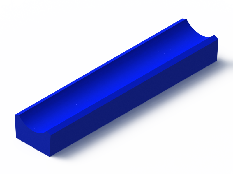 Profil en Silicone P11185I - format de type Trapèze - forme irrégulier