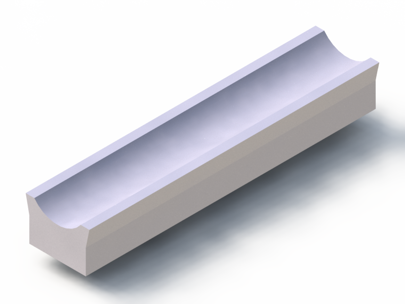 Profil en Silicone P11185W - format de type D - forme irrégulier