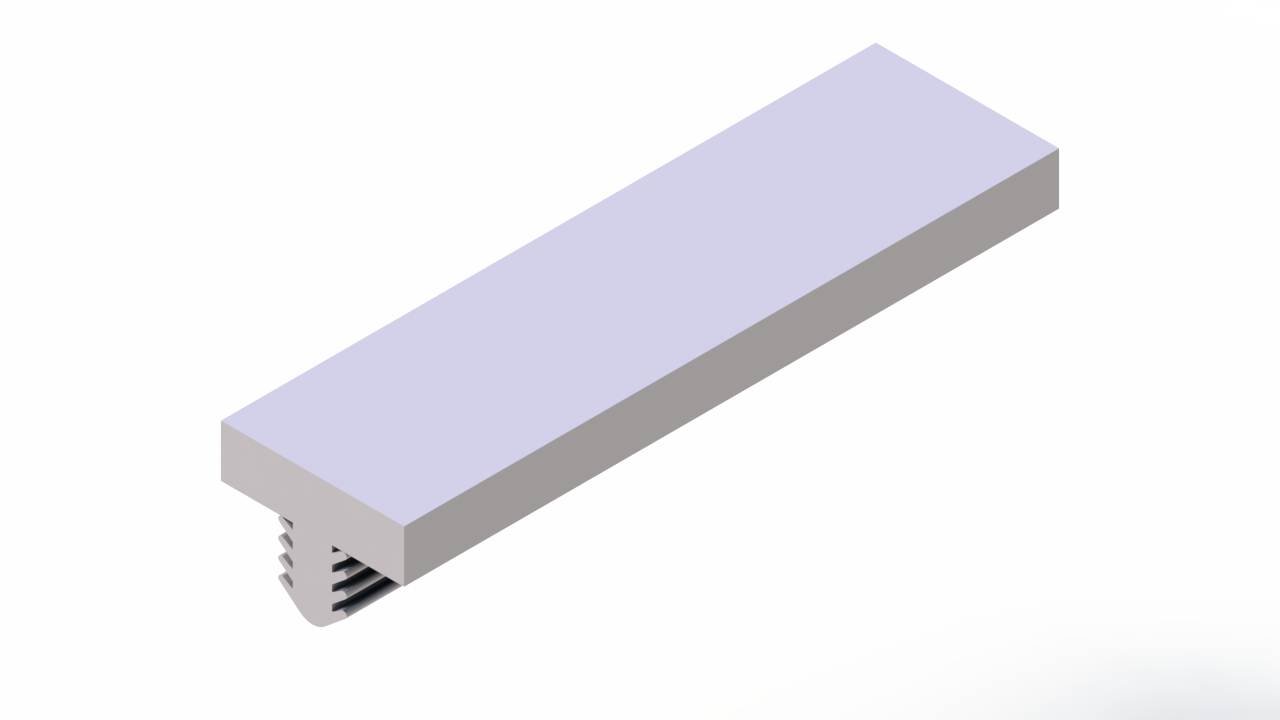 Profil en Silicone P1152GO - format de type T - forme irrégulier