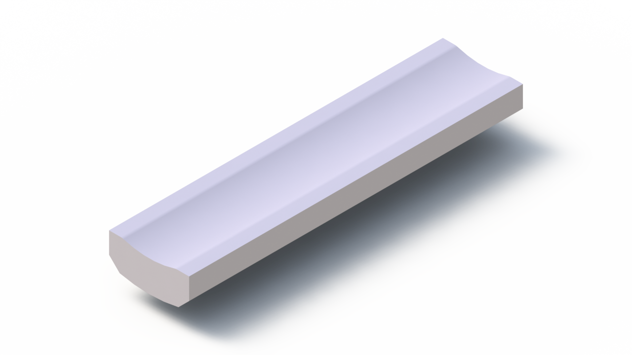 Profil en Silicone P1228GN - format de type D - forme irrégulier