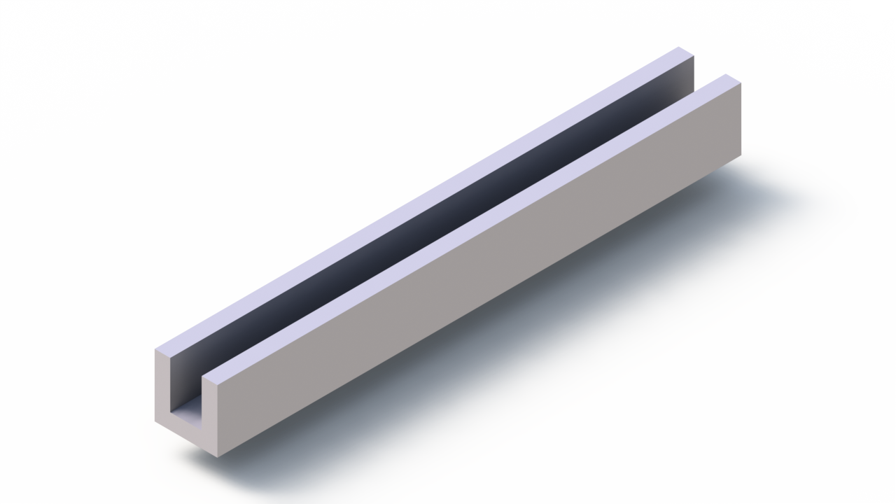 Profil en Silicone P1877F - format de type U - forme irrégulier