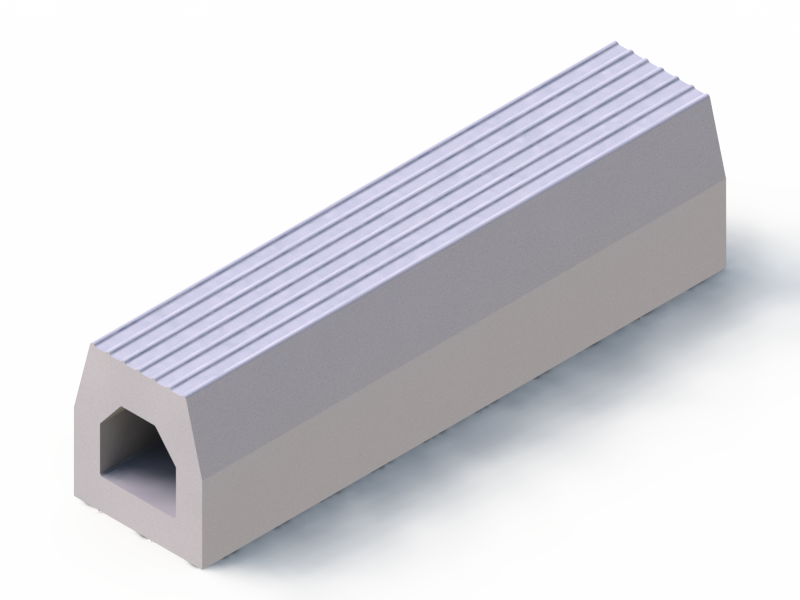 Profil en Silicone P2851F - format de type Trapèze - forme irrégulier