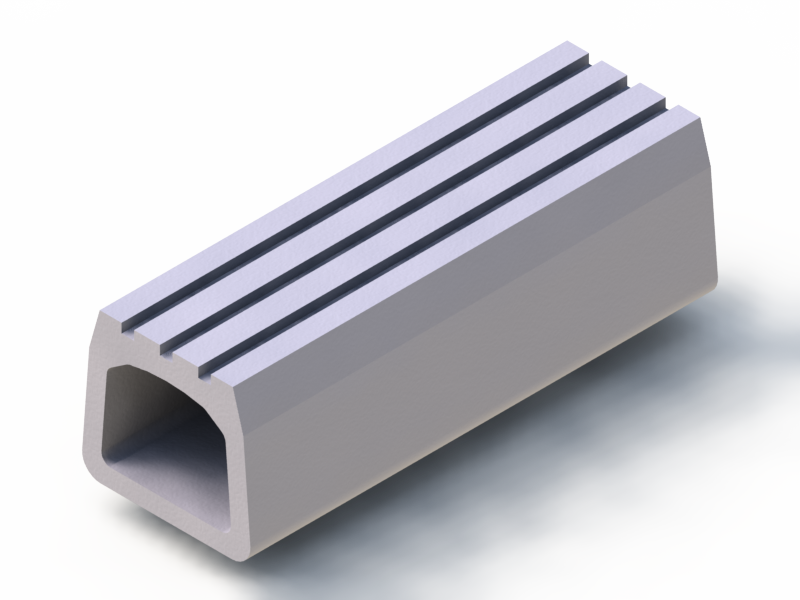 Profil en Silicone P2851IO - format de type D - forme irrégulier