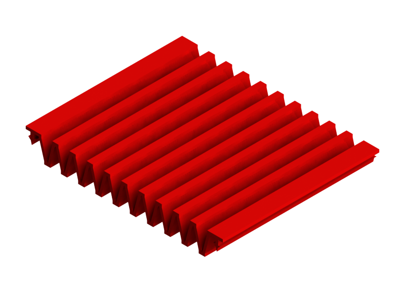 Profil en Silicone P35AE - format de type Soufflet - forme irrégulier