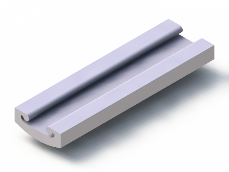 Profil en Silicone P4493C - format de type U - forme irrégulier