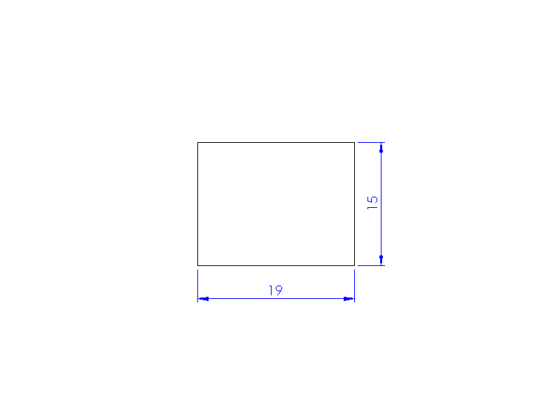 Profil en Silicone P501915 - format de type Carré - forme régulière