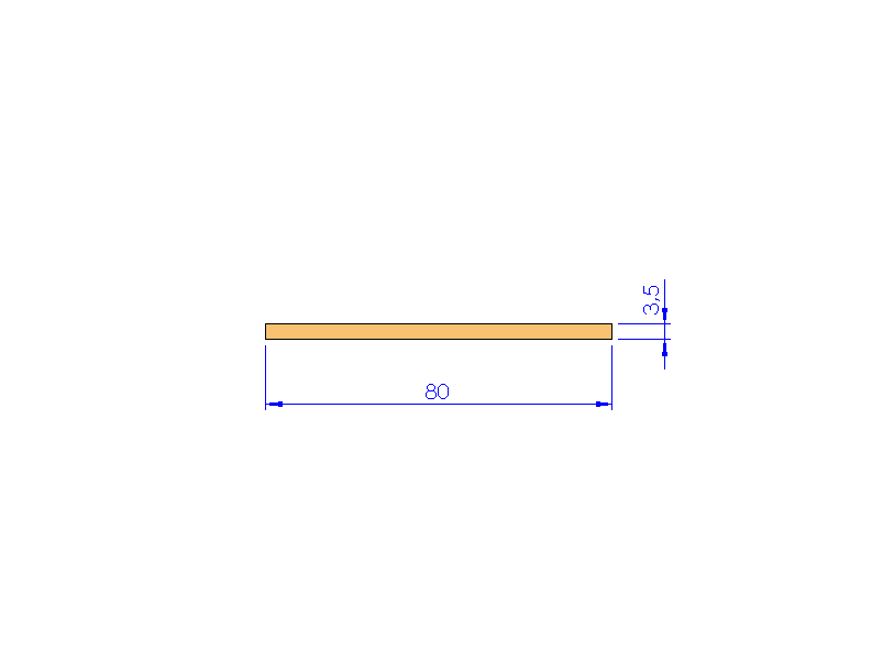 Profil en Silicone P758003.5 - format de type Rectangle - forme régulière