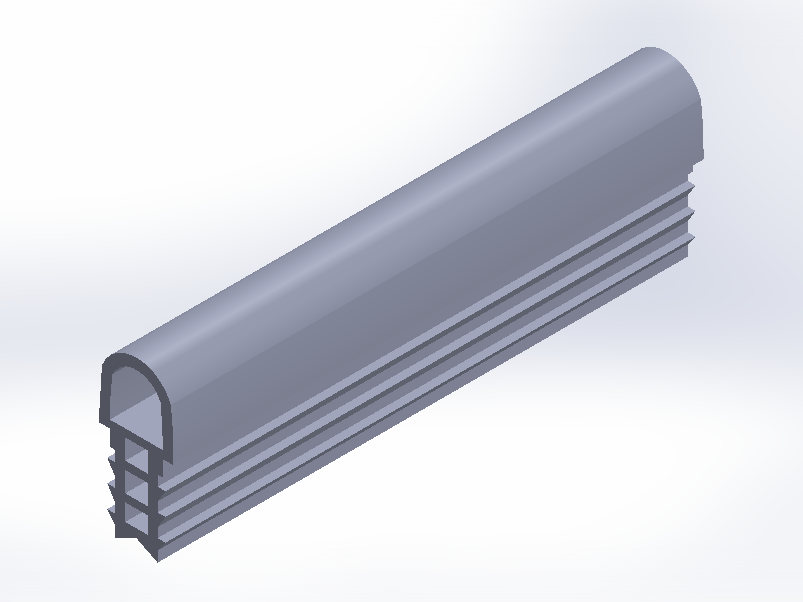 Profil en Silicone P872B - format de type Double Trou - forme irrégulier