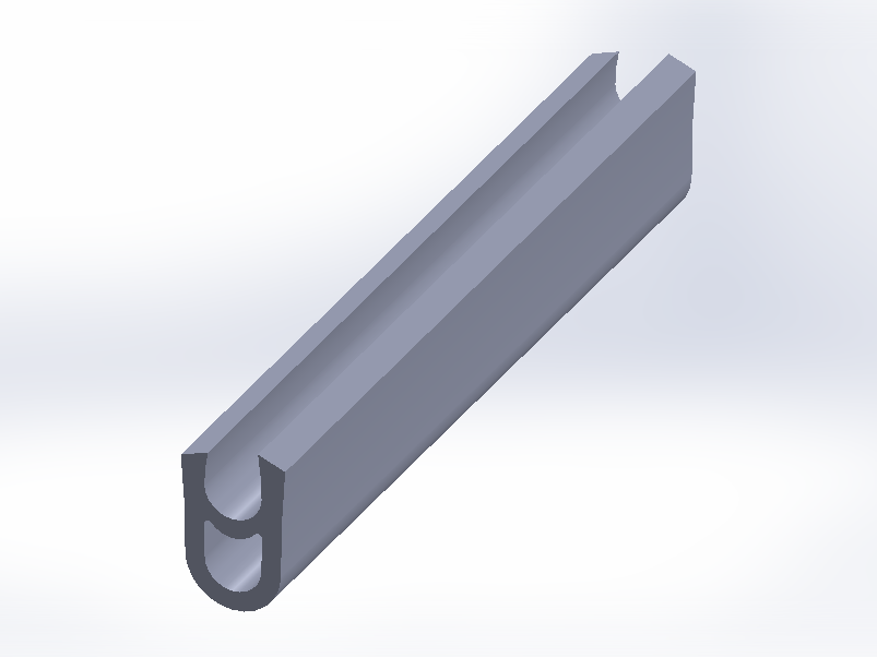 Profil en Silicone P92386C - format de type U - forme irrégulier