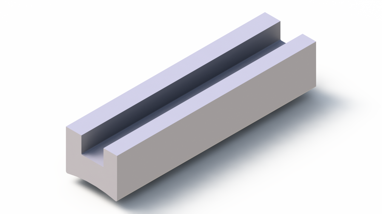 Profil en Silicone P92433J - format de type U - forme irrégulier