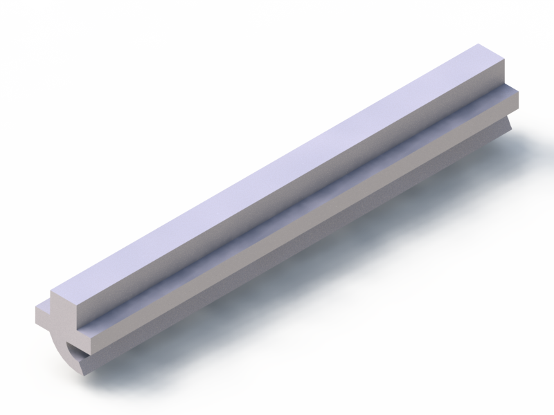 Profil en Silicone P93227AF - format de type T - forme irrégulier