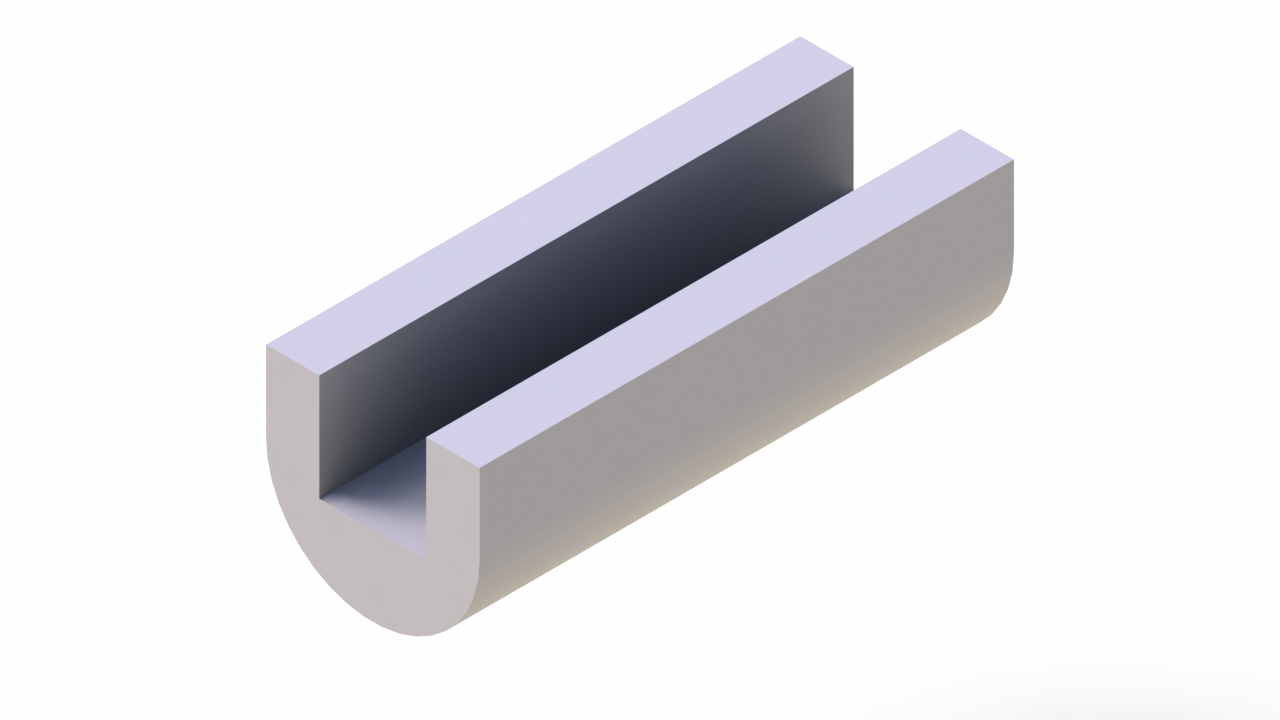 Profil en Silicone P93508CX - format de type U - forme irrégulier