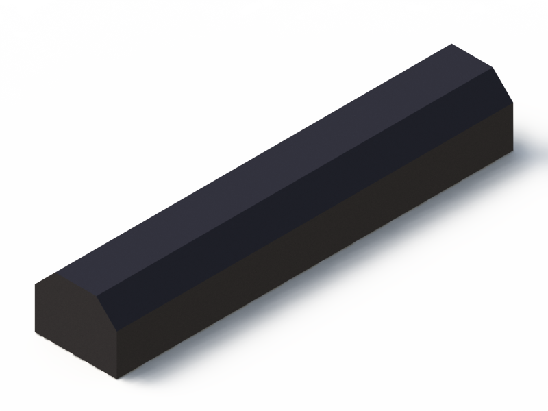 Profil en Silicone P93616 - format de type Trapèze - forme irrégulier