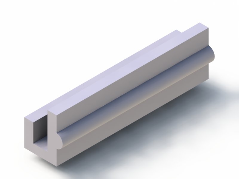 Profil en Silicone P93616CP - format de type U - forme irrégulier