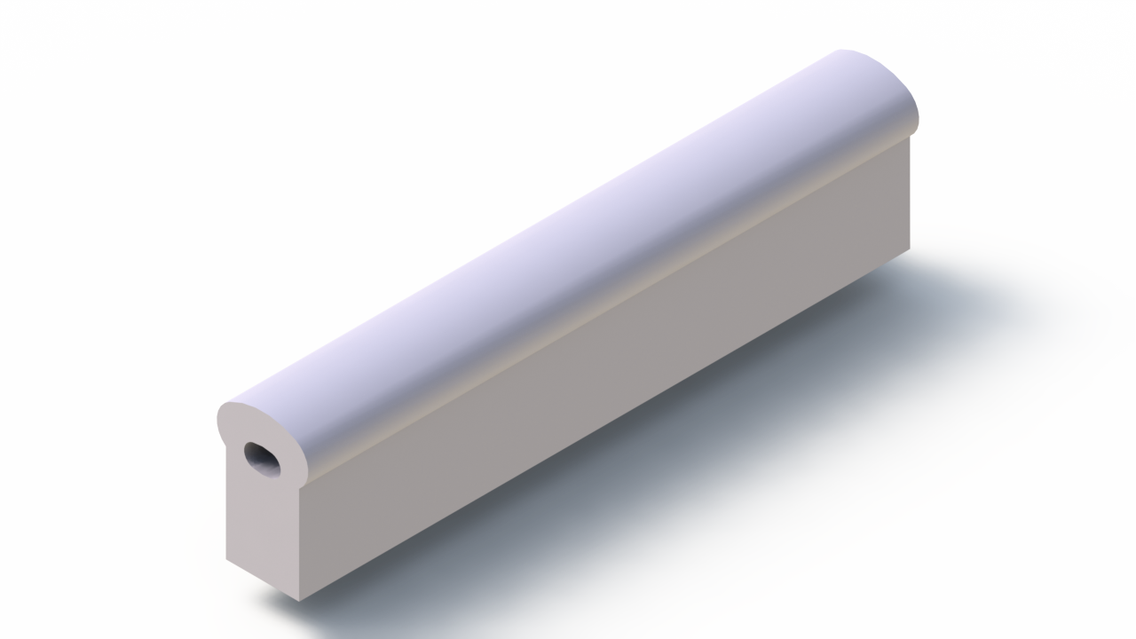 Profil en Silicone P945FL - format de type Double Trou - forme irrégulier