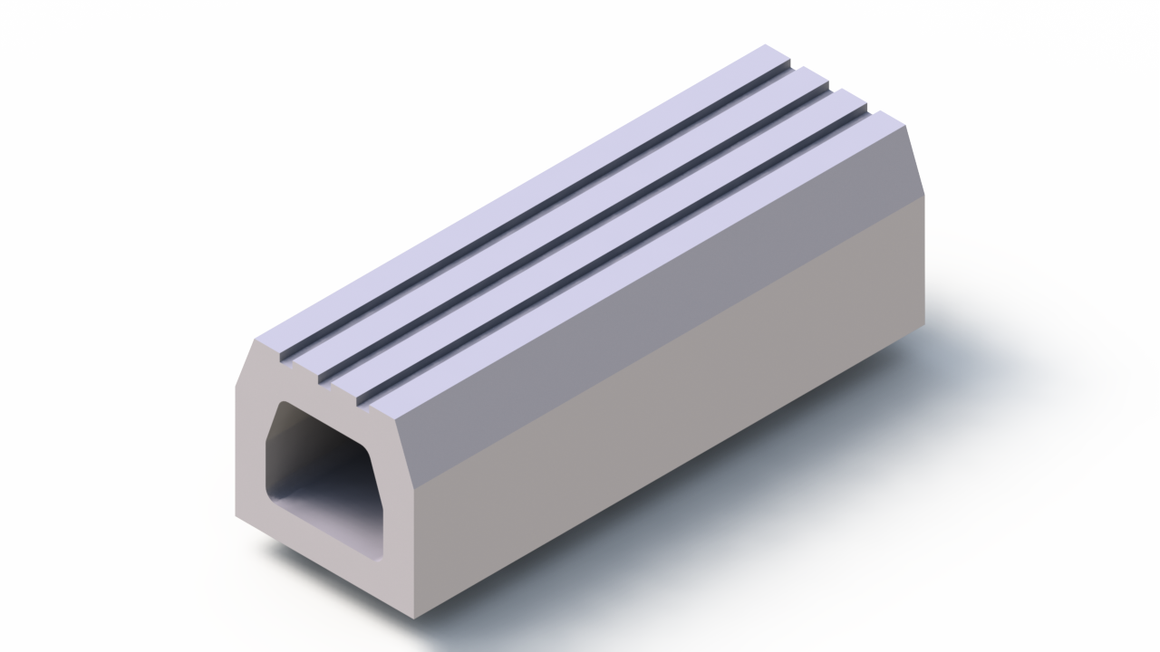 Profil en Silicone P97424L - format de type Trapèze - forme irrégulier