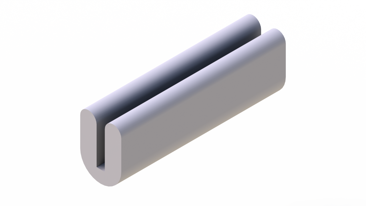 Profil en Silicone P98118I - format de type U - forme irrégulier