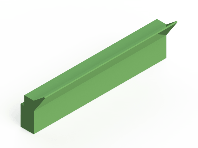 Silicone Profile P001A - type format Lipped - irregular shape