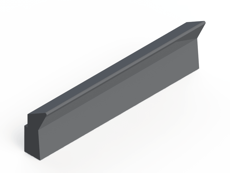 Silicone Profile P001C - type format Lipped - irregular shape