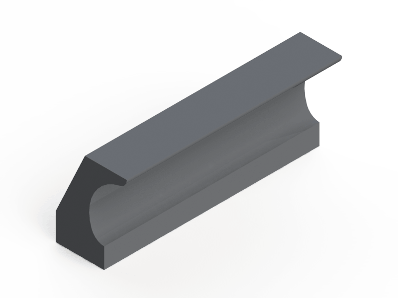 Silicone Profile P018A - type format Lipped - irregular shape