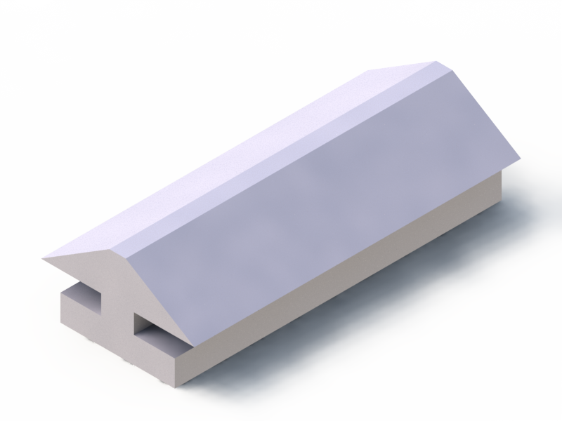 Silicone Profile P10161Q - type format Lamp - irregular shape