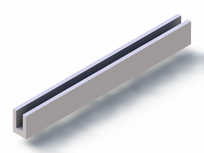 Silicone Profile P10196D - type format U - irregular shape