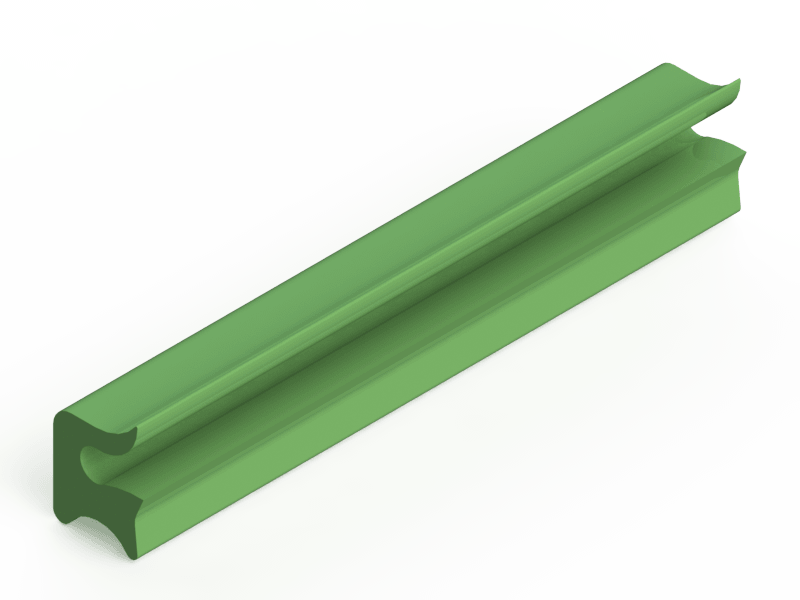 Silicone Profile P10290AA - type format Lipped - irregular shape