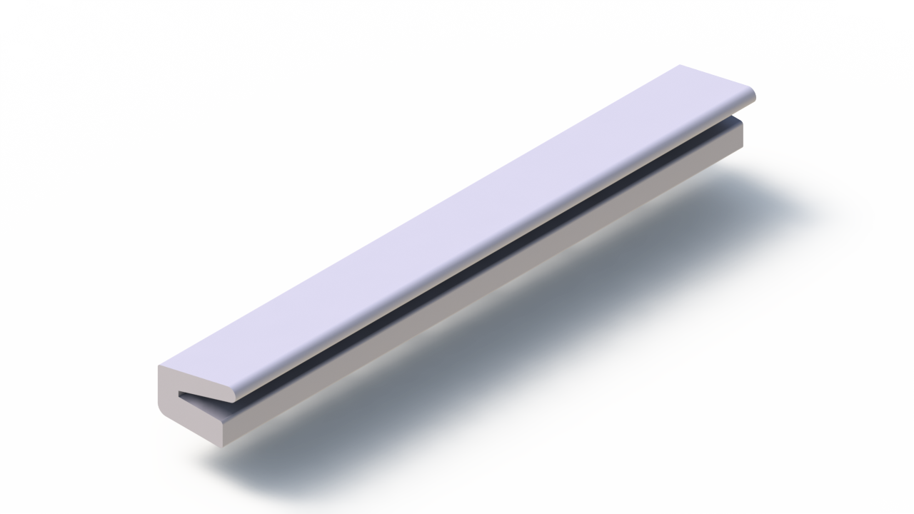 Silicone Profile P10566AO - type format Lipped - irregular shape