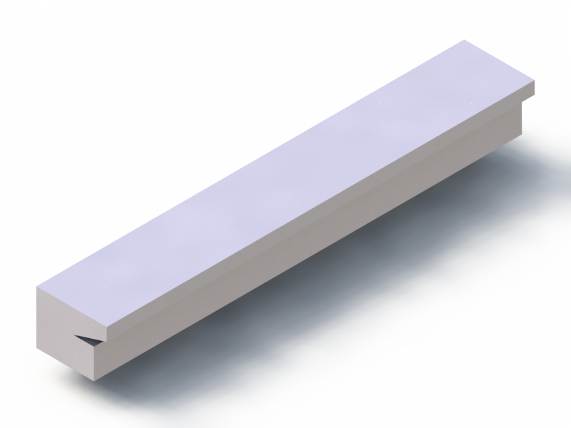 Silicone Profile P1059D - type format Lipped - irregular shape