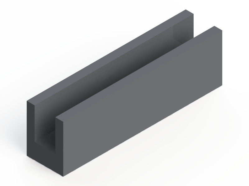 Silicone Profile P105CD - type format U - irregular shape