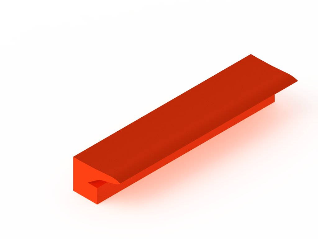 Silicone Profile P10682C - type format Lipped - irregular shape