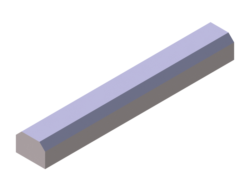 Silicone Profile P10822D - type format Trapezium - irregular shape