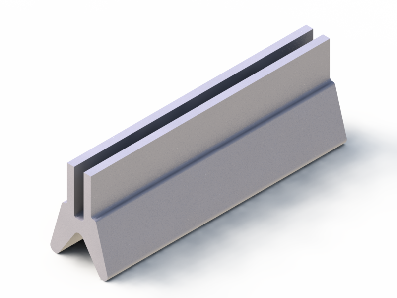 Silicone Profile P10822FX - type format U - irregular shape