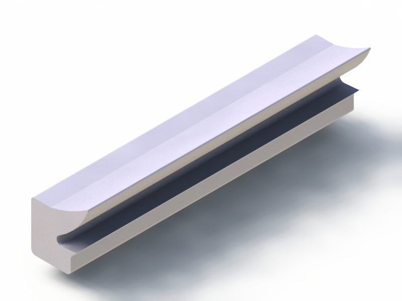 Silicone Profile P10822GH - type format Lipped - irregular shape