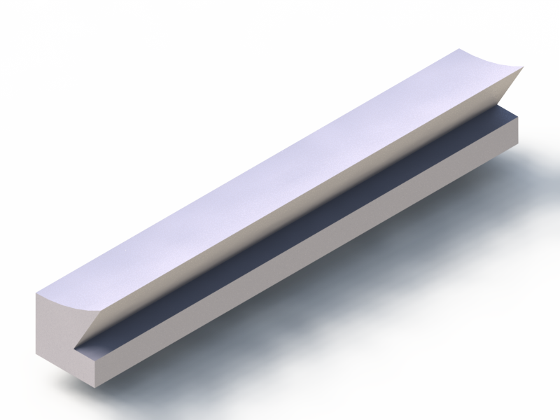 Silicone Profile P11185FA - type format Lipped - irregular shape