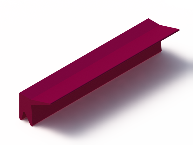Silicone Profile P11185G - type format Lipped - irregular shape