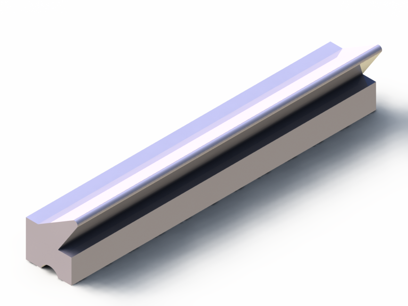 Silicone Profile P11185J - type format Lipped - irregular shape
