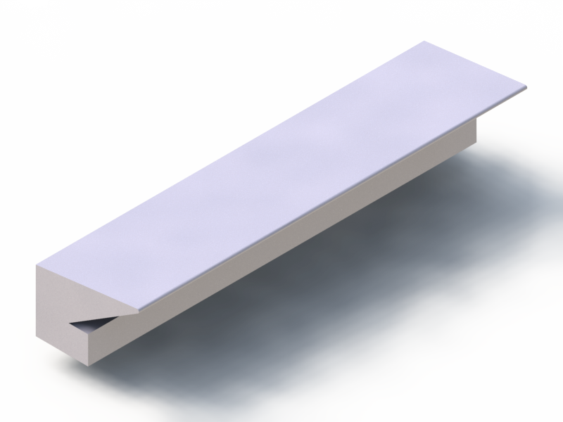 Silicone Profile P11185V - type format Lipped - irregular shape
